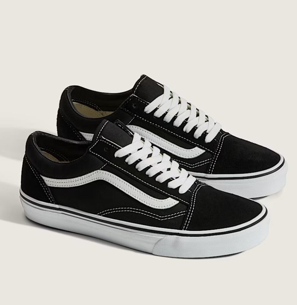 VANS Old Skool Shoe Lifestyle Classic Icon Black White Suede/Canvas W 10 / M 8.5